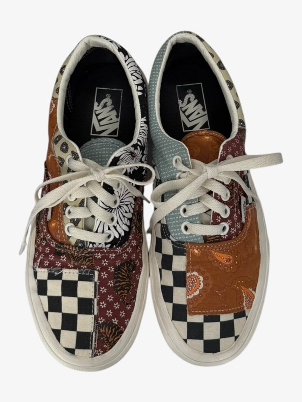 VANS Era Tiger Patchwork Multi Pattern Sneakers - Size 8M/9.5W